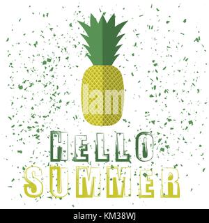 Icona di ananas Design Tipografia Illustrazione Vettoriale