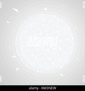 Astratta geometrica dello sfondo con la linea collegata e punti. Illustrazione Vettoriale