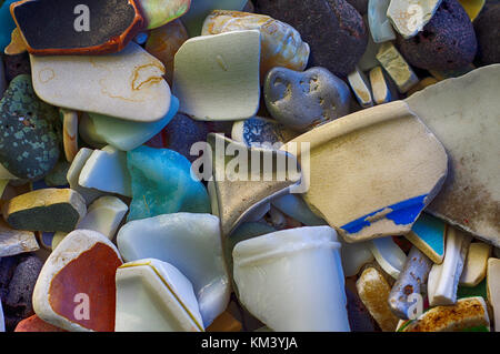 Mare cocci lucidato Foto Stock