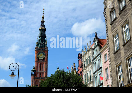 Danzica Polonia, una vista della Torre del museo storico della città di Gdansk Foto Stock