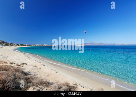 Mikri Vigla spiaggia di Naxos Island nelle Cicladi in Grecia Foto Stock