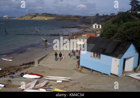 Colwell Bay, Isola di Wight, Hampshire, Inghilterra Foto Stock