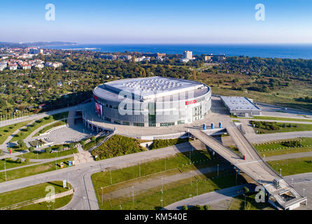 Sopot, Gdansk, Polonia - 1 ottobre 2017: ergo arena di Sopot, Gdansk. intrattenimento moderno, impianto sportivo e dalla sala da concerto. Foto Stock