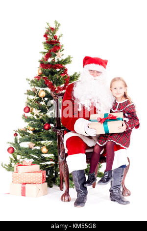 Getting regalo da Babbo Natale Foto Stock