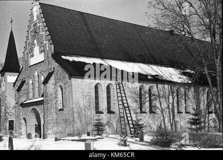 Mariakyrkan (chiesa di Santa Maria) è una chiesa storica in Svezia, nota per il suo significato religioso e lo stile architettonico, elencata come KMB 16000200127964. Foto Stock
