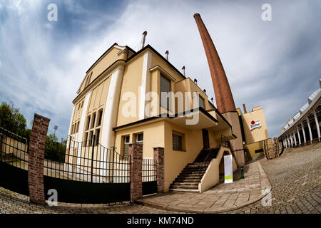 Pilsen (Plzen, Repubblica Ceca - 22 maggio 2017: Pilsner Urquell brewery Foto Stock