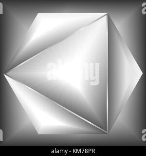 Abstract triangoli esagonale di triangoli fuzzy logo 3d Illustrazione Vettoriale