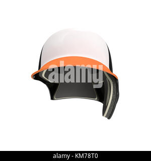 Il baseball batting casco isolate su un bianco. 3d illustrazione Foto Stock