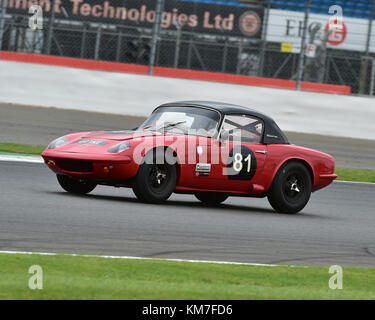 David Tomlin, Lotus Elan, Trofeo Internazionale per le classiche vetture GT, Pre-66, Silverstone Classic, luglio 2017, Silverstone, 60's automobili, Chris McEvoy, circ Foto Stock