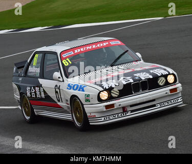 Tom Houlbrook, BMW E30 M3, Super touring car trofeo, Silverstone Classic, luglio 2017, Silverstone, 60's automobili, il circuito da corsa, cjm-fotografia, Classic Foto Stock