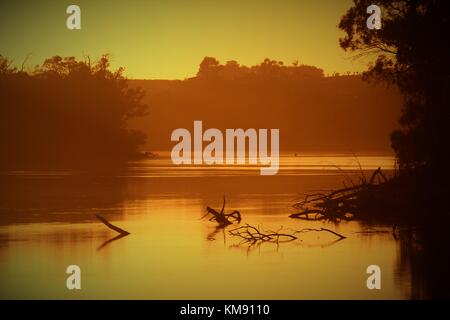 Tramonto sul fiume Murray Foto Stock