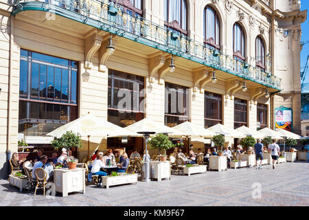 Obecni dum (1905-1911, A. Balsanek, O. Polivka), stare Mesto (Unesco), Praha, Ceska republika / Casa Municipale Art Nouveau, Città Vecchia, Praga, Repubblica Ceca Foto Stock