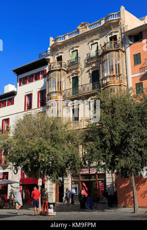 Plaça de Cort, Palma de Mallorca, Maiorca, isole belearic, Spagna, Europa Foto Stock