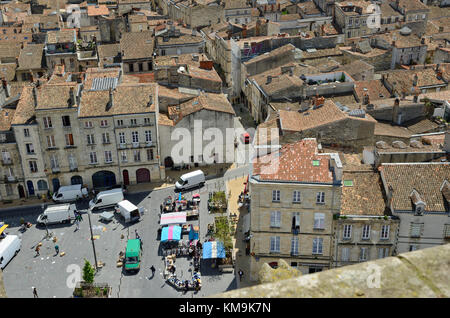 Bird's occhi vista della città francese bordeaux Foto Stock