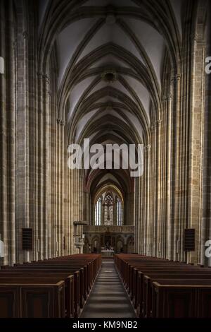 Vista dell'interno della cattedrale di Meissen, a Meissen, Germania, 16.11.2017. La chiesa è anche chiamata St. Johannis und St. Donatus. | utilizzo in tutto il mondo Foto Stock