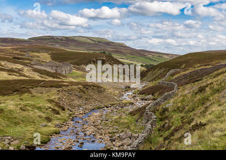 Arrendersi puzzava Mill, tra Feetham e Langthwaite, Yorkshire Dales, vicino a Richmond, North Yorkshire, Regno Unito Foto Stock