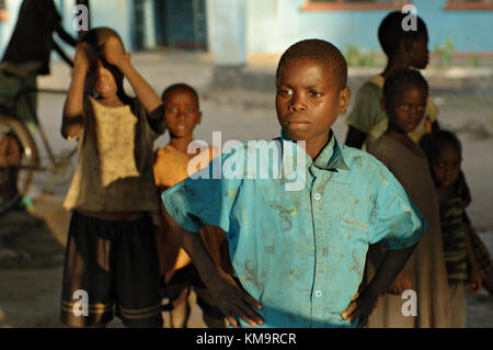 Gruppo di bambini in Kawaza village, Provincia Orientale, Zambia Foto Stock