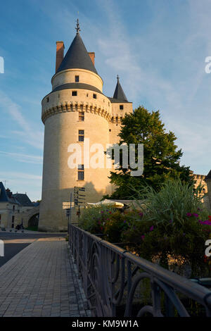 Il Chateau de Langeais in Langeais nella Valle della Loira in Francia Foto Stock