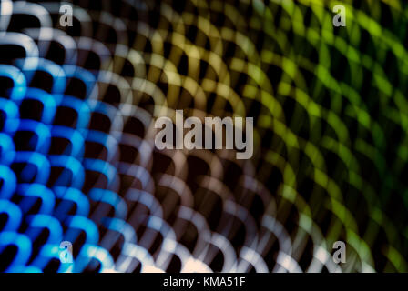 Forme circolari di close-up di fotografia astratta. Foto Stock