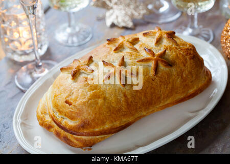 Wellington di salmone Foto Stock