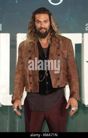 "Justice League" Photocall - arrivi con: Jason Momoa dove: Londra, Regno Unito quando: 04 Nov 2017 Credit: Lia Toby/WENN.com Foto Stock