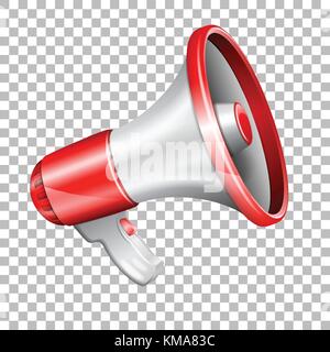 Megafono su sfondo trasparente Illustrazione Vettoriale