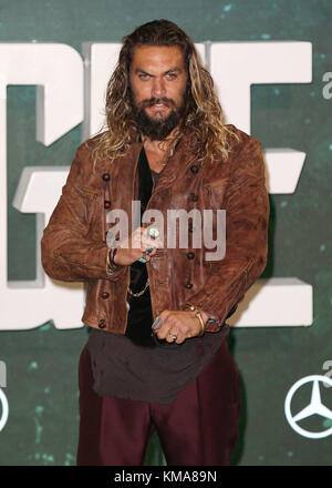 Photocall per "Justice League" tenutosi al College, Southampton Row con: Jason Momoa dove: Londra, Regno Unito quando: 04 Nov 2017 Credit: Mario Mitsis/WENN.com Foto Stock