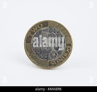 Atti di unione 2007 due pound coin Foto Stock