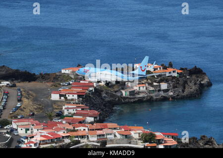 La Palma, Spagna - Maggio 2017: un piano a La Palma Airport (SPC) Foto Stock