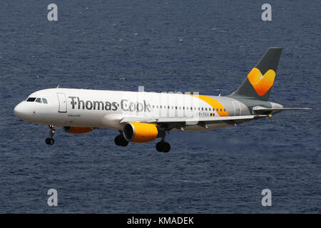 La Palma, Spagna - Maggio 2017: un piano a La Palma Airport (SPC) Foto Stock