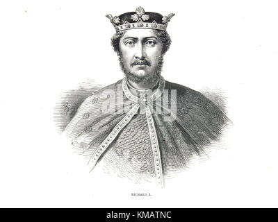 Re Riccardo i, il cuore di Leone, 1157-1199. Regnò nel 1189-1199 Foto Stock