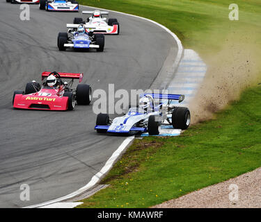 Alain lagache, marzo 712m, storica formula 2, FIA international race series, donington storica festa, 2017, motor racing, motor sport, motorsport Foto Stock