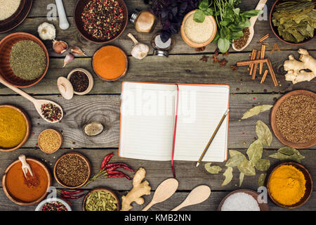 Notebook per le ricette Foto Stock