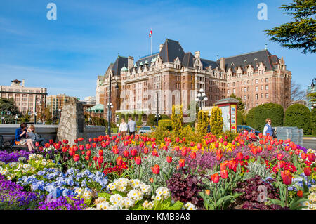 Il Fairmont Empress Hotel, Victoria, British Columbia, Canada Foto Stock