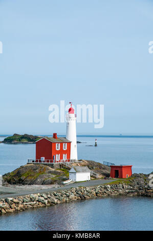 Fisgard Lighthouse National Historic Site, Colwood, Isola di Vancouver, British Columbia, Canada Foto Stock