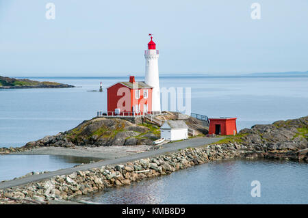 Fisgard Lighthouse National Historic Site, Colwood, Isola di Vancouver, British Columbia, Canada Foto Stock