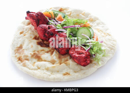 Shish kofta kofte tikka pane piatto wrap Foto Stock