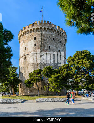La Torre Bianca di Salonicco, Grecia Foto Stock