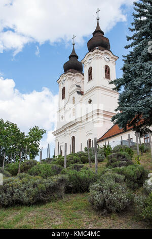 Abbazia di Tihany vicino al lago di Balaton, Ungheria Foto Stock