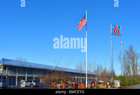 Il Motel 6 in Ferndale, Washington. Foto Stock