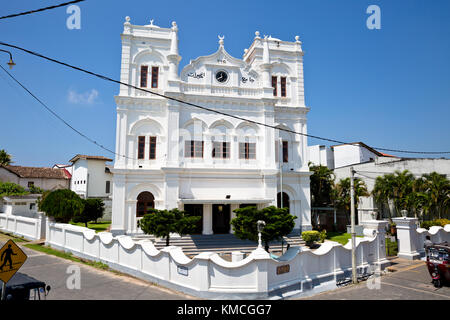 Galle Fort Galle della provincia meridionale dello Sri Lanka Rampart Street Meeran Moschea Jumma Foto Stock