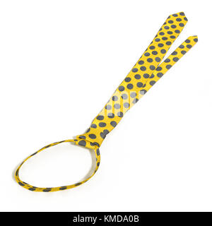 Elegante cravatta blu isolato su bianco. 3d illustrazione Foto Stock