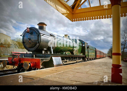 Kinlet sala del motore a vapore uno di GWR Classe 4900 4-6-0 Classe Hall che è entrato in servizio nel giugno 1929 ed è stato ritirato nel gennaio 1964. Visto qui a Ram Foto Stock