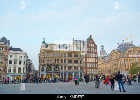 Piazza Dam, Amsterdam, Paesi Bassi Foto Stock