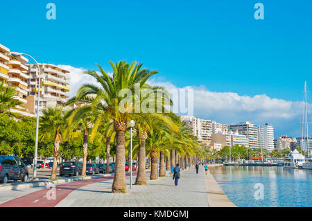 Lungomare, Paseo Maritimo, Passeig Maritim, Avinguda de Gabriel Roca, Palma di Maiorca, isole Baleari, Spagna Foto Stock