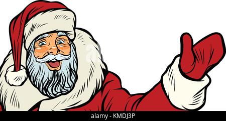 Babbo Natale su sfondo bianco Illustrazione Vettoriale