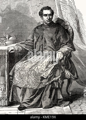 Giacomo Antonelli, 1806 - 1876) era un italiano cardinale diacono Foto Stock