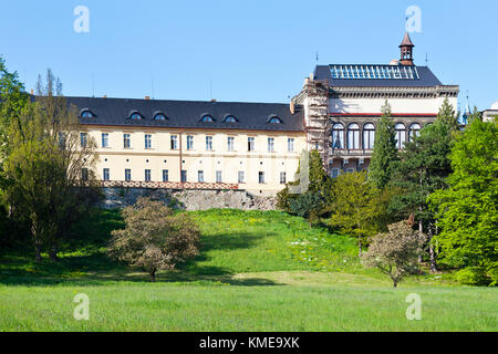 Il neo-castello rinascimentale zbiroh, nei pressi di Rokycany, Repubblica ceca - pittore Alfons Mucha dipinto slovanska epopej qui Foto Stock