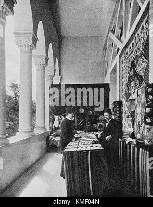 Padiglione turco al Quai d'Orsay, Ottomano Bazar, esposizione universale 1900 a Parigi, immagine dal quotidiano settimanale francese l'Illustration, 11 agosto 1900 Foto Stock