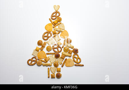 Salatini impostato come albero di natale Foto Stock